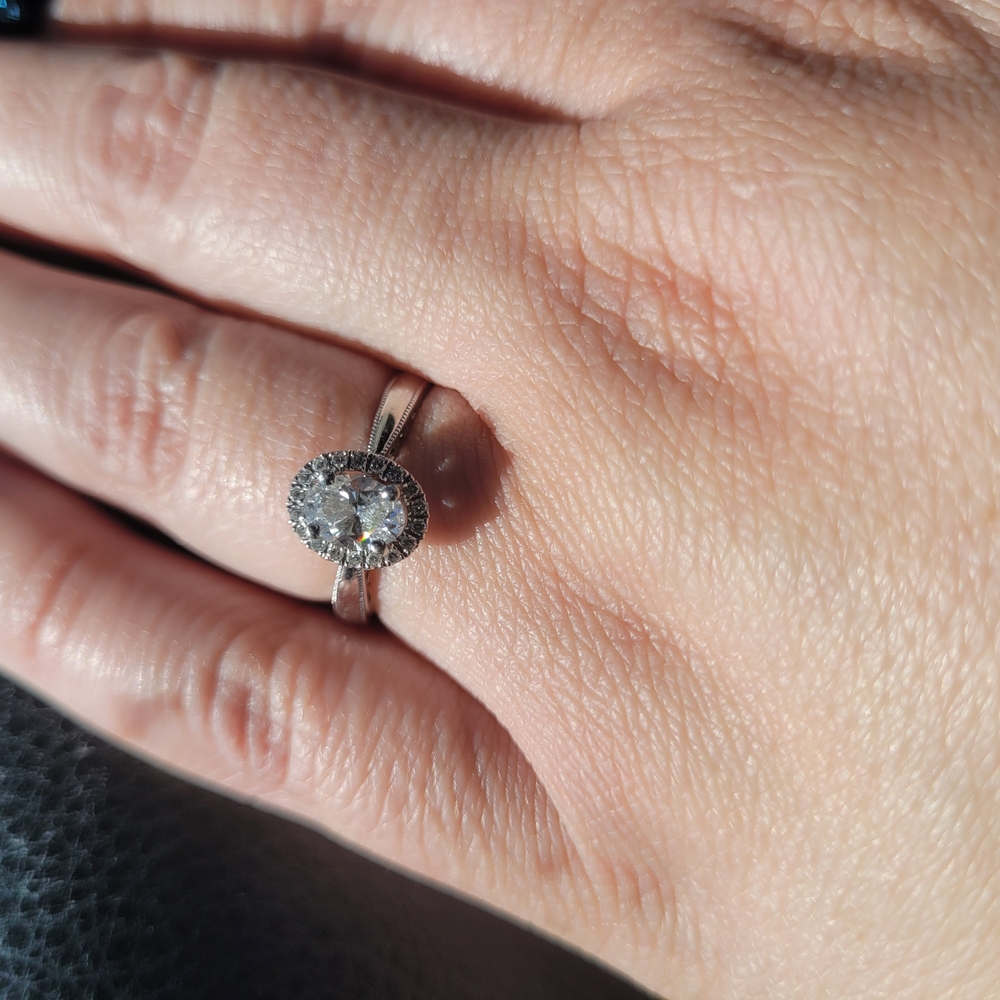 Elegant Silver Halo Ring